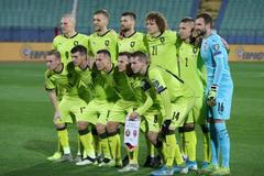 Český tým před zápasem kvalifikace ME 2020 Bulharsko - Česko