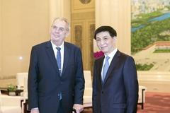 Miloš Zeman a Wang Chu-ning