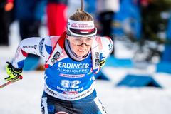 Eva Kristejn Puskarčíková ve stíhačce žen v SP v Hochfilzenu