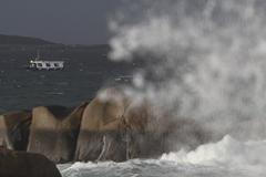 Bouře v Pontevedra, na severu Španělska