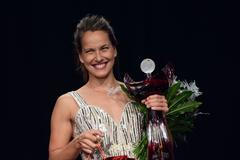 Barbora Strýcová na vyhlášení ankety Zlatý kanár 2019