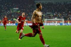 Finále fotbalového MS klubů 2019, Liverpool - Flamengo: Roberto Firmino slaví gól Liverpoolu