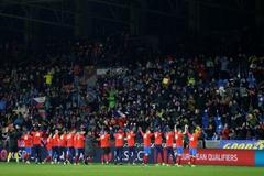 fotbal, kvalifikace ME 2020, Česko - Kosovo, česká radost