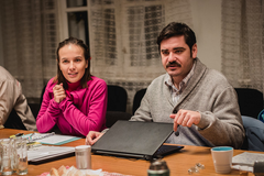 Tereza Ramba a Vojtěch Kotek ve filmu Vlastníci.