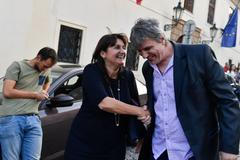 Jaroslav Miko s europoslankyní Michaelou Šojdrovou po jednání s premiérem Babišem.