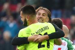 Tomáš Koubek a trenér Martin Schmidt, Augsburg