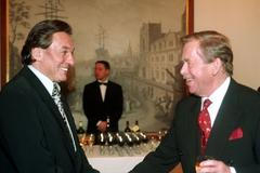 Václav Havel a Karel Gott