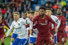 20. kolo Fortuna:Ligy, FC Baník Ostrava - AC Sparta Praha: Václav Procházka a Benjamin Tetteh