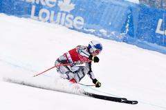 Ester Ledecká ve vítězném sjezdu Světícího poháru v Lake Louise