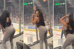 Fanynka zapomněla, že je na hokeji. Sledujte Sportovní Sociál