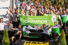 Tým Škoda Motorsport slaví titul v kategorii WRC2 Pro ve světovém šampionátu v rallye 2019
