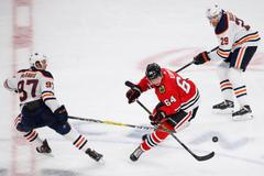 NHL: Edmonton Oilers at Chicago Blackhawks, David Kämpf