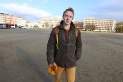 Mikuláš Minář na Letenské pláni v listopadu 2019 v týdnu, kdy má na tomto místě proběhnout další demonstrace