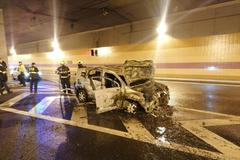 Požár v tunelovém komlexu Blanka