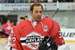 Brankář Petr Čech na exhibici Martina Havláta (2017)