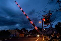 Přejezd Velké březno závory signalizace vlak koleje