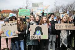 Fridays for Future Praha - první studentská stávka / protest za změnu postoje v boji proti změně klimatu, 15. 3. 2019