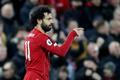 Mohamed Salah slaví v zápase Premier League Liverpool - Manchester City