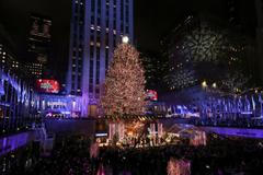 Nejslavnější vánoční strom světa už září. Zpíval mu Bon Jovi i John Legend