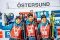 SP v biatlonu 2019/2020, Östersund, vytrvalostní závod, druhý Simon Desthieux, vítězný Martin Fourcade a třetí byl Quentin Fillon Maillet