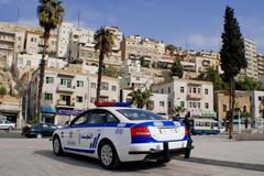 Policie, Jordánsko, Ammán - ilustrační foto.
