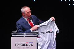 Václav Klaus mladší na sjezdu svého nového hnutí Trikolóra