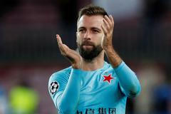 Josef Hušbauer po zápase LM Barcelona - Slavia Praha