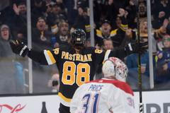 NHL: Montreal Canadiens at Boston Bruins, David Pastrňák