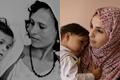 Matka s dítětem v palestinském uprchlickém táboře - před lety a nyní.