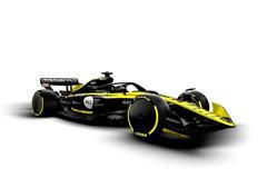 Vizualizace monopostu F1 Renault podle pravidel připravených od roku 2021