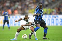 Romelu Lukaku v zápase s Juventusem