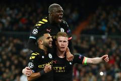 fotbal, Liga mistrů 2019/2020, Real Madrid - Manchester City, radost Manchesteru City