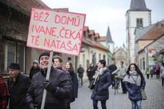 Pochod po 30. letech proti Sovětské okupaci a vojsku ve městě - Vysoké Mýto