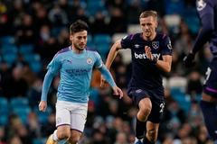 David Silva a Tomáš Souček, Manchester City - West Ham, Premier League