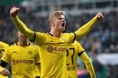 Norský útočník Erling Haaland v dresu Dortmundu