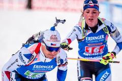 biatlon, MS 2020, štafeta smíšených dvojic, Michal Krčmář, Markéta Davidová