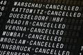 Zrušené lety, cancelled, letiště, zrušeno, spoj, karanténa