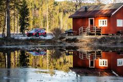 Thierry Neuville v Hyundai na trati Švédské rallye 2020