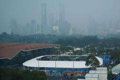 Melbourne, Australian Open, dým, smog, požáry, tenis