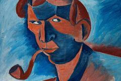 Bohumil Kubišta: Kuřák (Autoportrét)