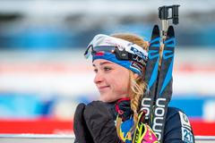 Markéta Davidová ve sprintu SP v Kontiolahti