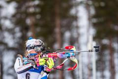 Markéta Davidová ve sprintu SP v Kontiolahti
