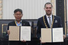 Hřib se starostou Tchaj-pej