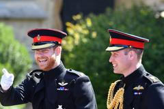 Princové během královské svatby Harryho