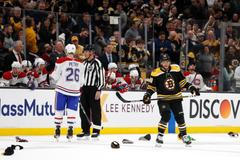 Pastrňák hattrick Montreal NHL