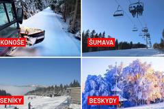 Praděd hlásí 120 cm sněhu, skvělé podmínky hlásí i Jizerské hory a Krkonoše