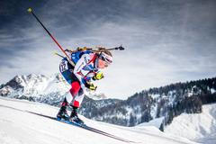 Eva Kristejn Puskarčíková ve stíhačce žen v SP v Hochfilzenu