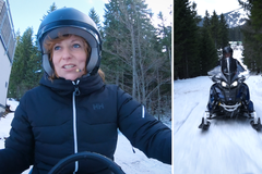 Na sněžný skútr jen se šikovným palcem. Holky se při řízení zpotí