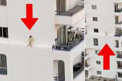 Dítě se procházelo po okenní římse 10 metrů nad zemí. Rodiče zapomněli zavřít balkon