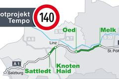 Rakousko rychlost 140 km/h na dálnici